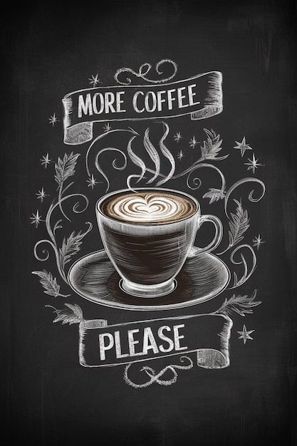 Chalk Art Coffee, Blackboard Drawing, Chalk Drawings, Business Card Maker, Stationery Templates, Flyer Maker, Poster Maker, Card Banner, Poster Invitation