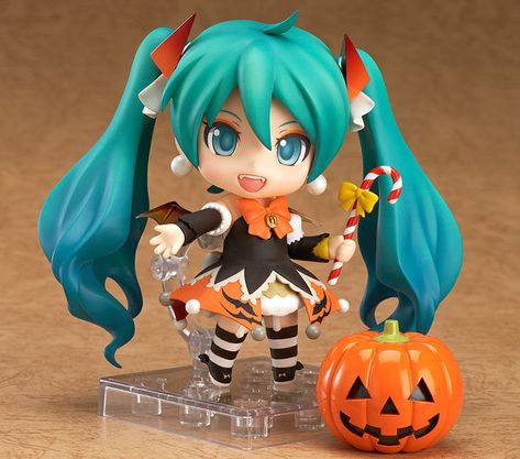 Vocaloid - Hatsune Miku - Nendoroid #448 - Halloween ver. (Good Smile Company) Hatsune Miku Halloween, Vocaloid Nendoroid, Miku Halloween, Kingdom Hearts Figures, Splatoon Figures, Anime Figurine, Nendoroid Anime, Halloween Figures, 3d Figures