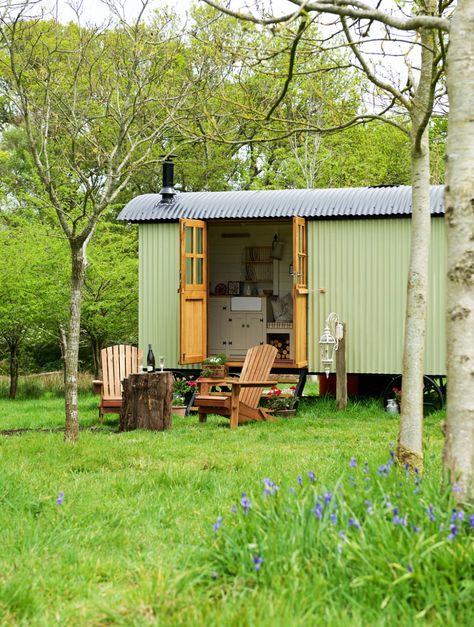 Sika | Canopy & Stars Canopy And Stars, Natural Pond, Vintage Airstream, Furniture Details Design, Shepherds Hut, Log Burner, Tiny House Cabin, Wood Burner, Tiny House Living