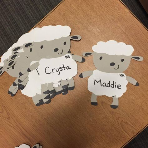 March Door Decs: Nap Themed (sheep) to match the nap bulletin board Resident Assistant Door Decs, Res Life Door Decs, Ra Door Tags, Cubby Tags, Dorm Door Decorations, Ra Door Decs, Ra Themes, Dorm Door, Door Decks