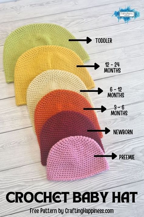 Free Knitted Baby Hats, Crochet Newborn Hat Size Chart, Crochet Baby Beanie Hat, Crochet Hat For Newborn, Crocheted Newborn Hat, Baby Boy Crochet Hat Pattern Free Newborn, Chrochet Baby Hat, Free Crochet Pattern Newborn Hat, Crochet For Preemies