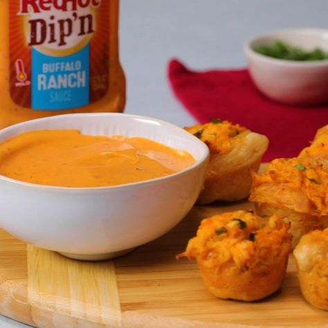 Buffalo Chicken Dip Biscuits Recipes With Leftover Rotisserie Chicken, Buffalo Ranch Dip, Biscuit Bites, Leftover Rotisserie, Buffalo Ranch, Leftover Rotisserie Chicken, Game Snacks, Ranch Dip, Chicken Dip