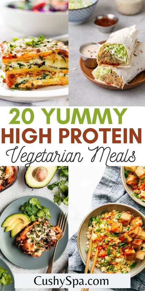 Protein Vegetarian Meals, High Protein Vegetarian Meals, High Protein Vegetarian, High Protein Vegetarian Recipes, Vegetarian Meal Plan, Vegetarian Meal Prep, Vegetarian Meal, Low Carb Vegetarian, Vegetarian Lunch