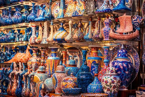 20 Best Turkish Souvenirs to Bring Home Pamukkale, Turkish Ceramics, Celebrity Cruises, Hagia Sophia, Grand Bazaar, Ancient Artifacts, Carpet Handmade, Great View, Blue Water