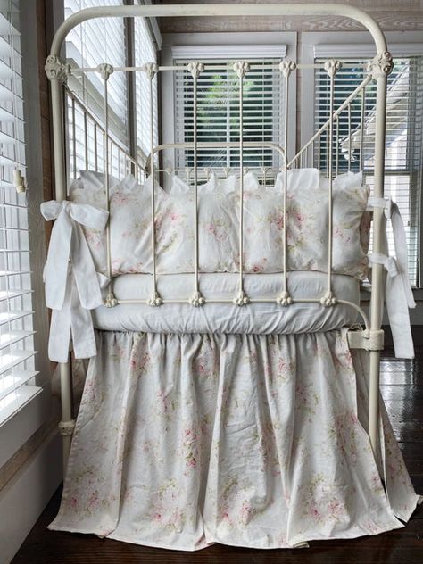 Baby Girl Crib Bedding Sets | High Cotton Textile Shabby Chic Baby Girl Nursery, Luxury Crib, Luxury Crib Bedding, Baby Girl Crib Bedding Sets, Floral Crib Bedding, Crib Liners, Bumper Pads For Cribs, Girl Crib Bedding Sets