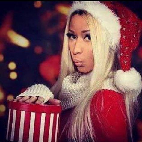 Pin for Later: Get Festive For the Holiday Season With the Cutest Celebrity Christmas Snaps of All Time! In 2014, Nicki Minaj dressed up in a sultry Santa suit. Nicki Minaj, Merry Christmas, Christmas, On Instagram, Instagram