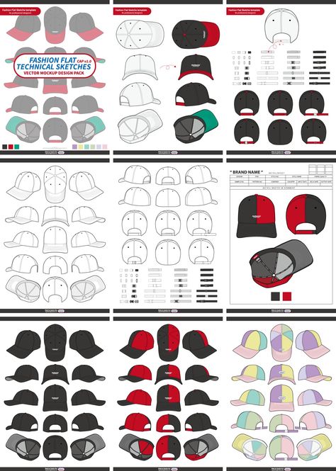 Baseball Cap Design, Cap Drawing, Emoji Clipart, Fashion Figure Templates, Fashion Template, Denim Crafts Diy, Fashion Design Template, Drawing Heads, Baseball Caps Fashion