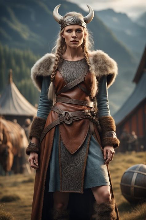 Viking Boots Woman, Barbarian Woman Outfit, Diy Viking Shield Maiden Costume, Female Viking Costume Diy, Viking Female Outfit, Viking Queen Costume, Women’s Viking Costume, Viking Costume Female, Women Viking Costume