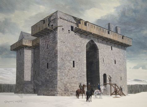 Hermitage Castle, 1485 Hermitage Castle, Border Reivers, Graham Turner, Castle Inspiration, Historic Art, Michael Turner, Medieval Castles, Medieval Paintings, Building Images