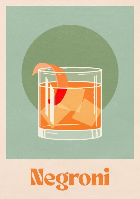 Sipping La Dolce Vita - Home & Giftware Magazine Negroni Print, Negroni Poster, Uni Room, Cocktail Art, Negroni, Aperol Spritz, Gsm Paper, A4 Size, Mojito