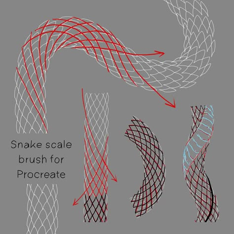 Snake Sketch Tutorial, Snake How To Draw, How To Draw Snake Scales Step By Step, How To Draw Scales Snake, How To Draw Snake Skin, Snake Head Anatomy, Snake Texture Drawing, How To Paint Snake Scales, Snake Art Reference