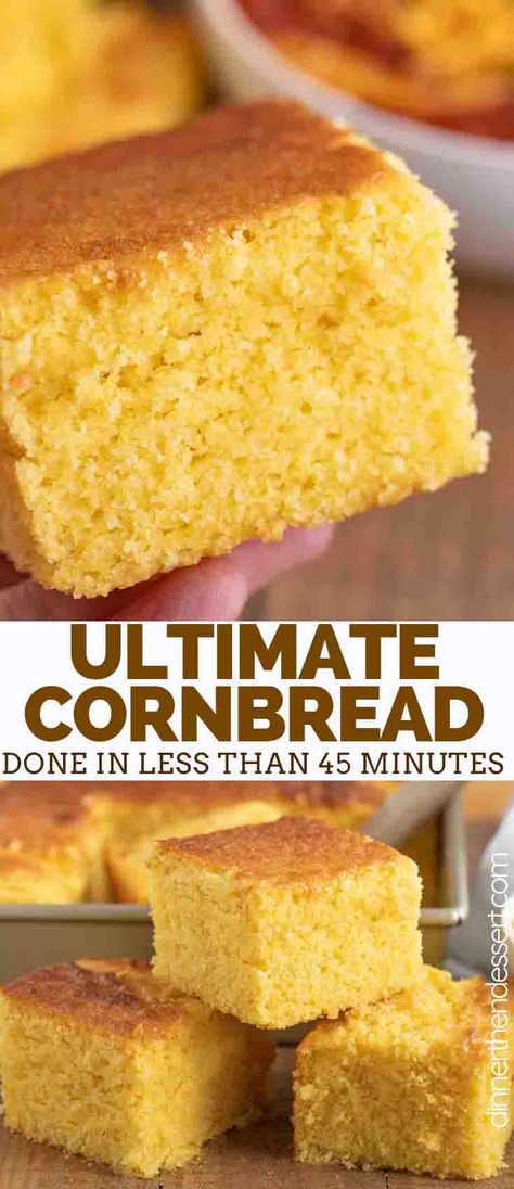 Cornbread Dinner, Fluffy Cornbread, Best Cornbread, Cornmeal Recipes, Cornbread Recipe Sweet, Vegan Cornbread, Moist Cornbread, Homemade Cornbread, Sweet Cornbread