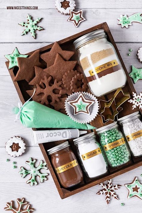 Cookies And Candy, Christmas Cookie Box, Cookie Decorating Kit, Cookie Decorating Kits, Baking Kit, Cookie Kit, Diy Cookie, Sweet Box, Cookie Mix