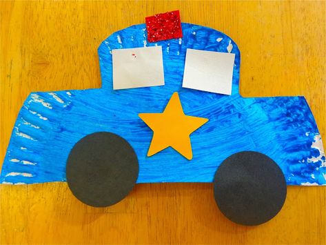 Community helper of the month; Police Officer Community Helpers Art, Police Crafts, Community Helpers Crafts, Auto Party, Community Helpers Unit, Community Helpers Theme, Community Helpers Preschool, Transportation Crafts, November Crafts