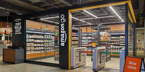 Vending Machine Design, Amazon Go, Digital Retail, Smart Refrigerator, Grocery Store Design, Store Opening, Amazon Store, Container Store, Display Design