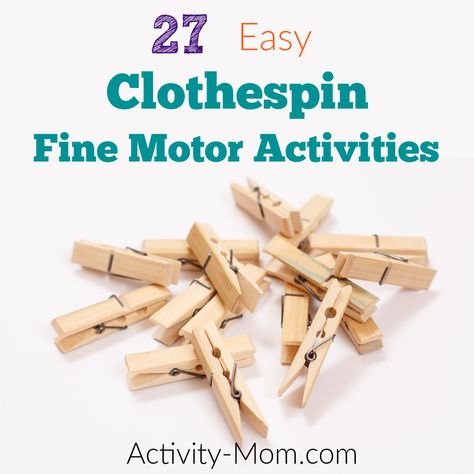 Clothes Pin Sensory Bin, Activities To Build Fine Motor Skills, Clothes Pin Activity, Toys For Fine Motor Skills, Building Fine Motor Skills, Clothespin Activities For Toddlers, Clothespin Activities Preschool, Clothes Pin Fine Motor Activities, Preschool Clothespin Activities