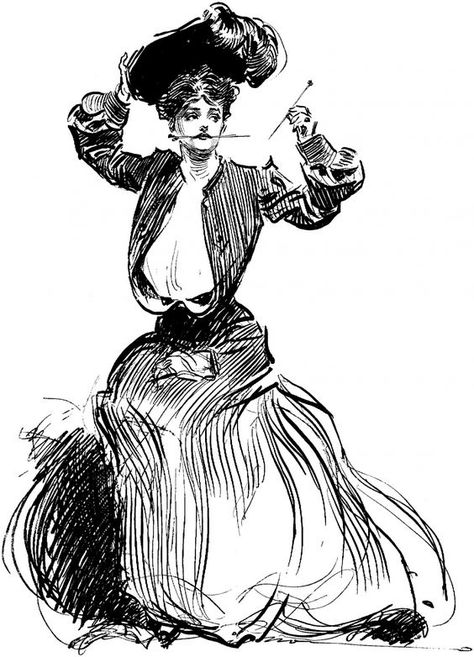 Edwin Austin Abbey, Charles Dana Gibson, Dana Gibson, Frank Frazetta, Women Hats Fashion, Gibson Girl, 인물 드로잉, Girls With Glasses, Ink Illustrations