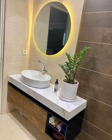 Seasonal Storage Ideas, Washbasin Design, Home Hall Design, Small Living Room Design, Basin Design, Muslim Pictures, Vanity Design, Bathroom Plants, Bathroom Units