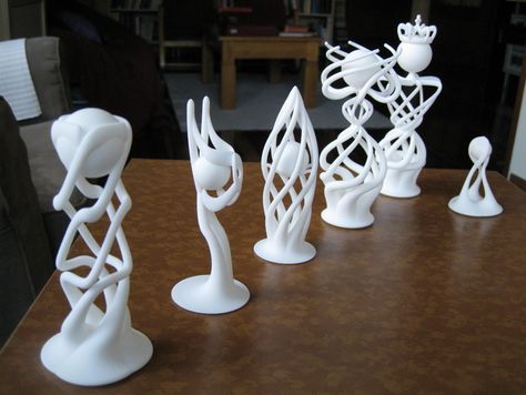 Zeycus' Abstract Chess Set by zeycus - Thingiverse 3d Chess Set, 3d Printing Toys, 3d Chess, Drukarka 3d, 3d Printing Machine, 3d Printing Art, 3d Printer Designs, 3d Printing Diy, 3d Cnc