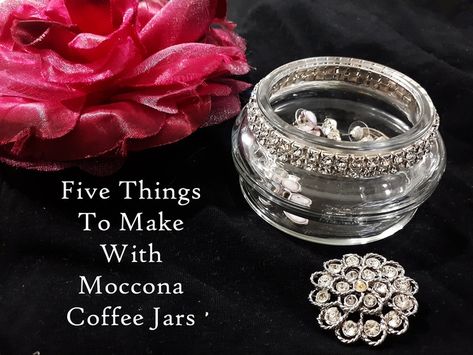 Moccona Coffee Jar Ideas, Moccona Jars Ideas, Things To Make Crafts, Moccona Jars, Coffee Jar Crafts, Crafts Adults, Candle Lids, Jars Crafts, Coffee Jar