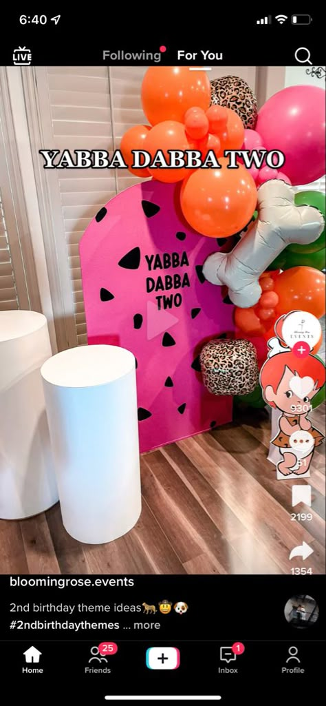 Birthday Birthday Theme, Fun 2nd Birthday Party Ideas, Two Year Old Birthday Party Gender Neutral, Flintstone Food Ideas, Fun Second Birthday Ideas, Birthday Party Themes For 2nd Birthday, Two Boujee Birthday Theme, 2 Year Twin Birthday Party, 2 Birthday Party Themes