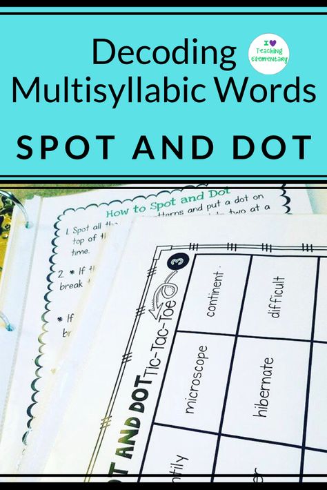 2nd Grade Decoding Activities, 3rd Grade Decoding Activities, Decoding Multisyllabic Words Activities, Decoding Activities 3rd Grade, Multi Syllable Word Activities, Science Of Reading Spelling Activities, Teaching Multisyllabic Words, Teaching Decoding Multisyllabic Words, Multisyllabic Word Activities 3rd Grade