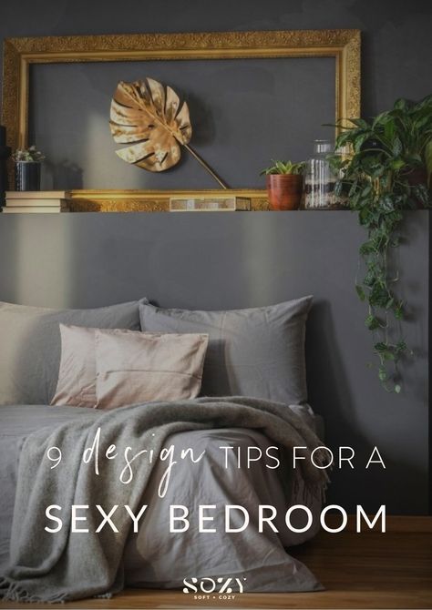 Romantic Relaxing Bedroom, Romantic Bedrooms For Women, Relaxing Bedroom Ideas For Couples, Dark Wall Bedroom Ideas Cozy, Romantic Bedroom Ideas For Couples Color Schemes, Spicy Bedroom Decor, How To Make A Bedroom Romantic, Intimate Bedroom Decor, Dark Bedroom Lighting Ideas