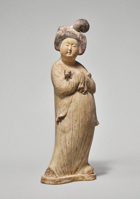 Chinese Sculpture, Asian Sculptures, Painted Pottery, Buddha Painting, Ancient Sculpture, Tang Dynasty, Ceramic Figures, Chinese Ceramics, Korean Art