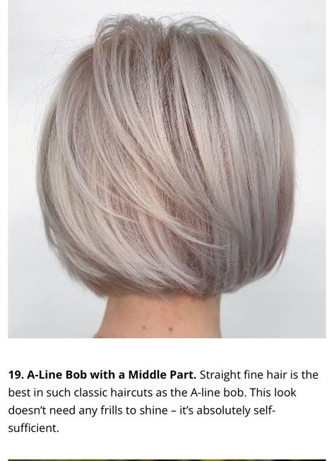 Jaw Length Bob For Fine Hair, Layered Short Bob Hairstyles, Fine Flat Hair Haircuts, Bob Fine Hair, Wavy Angled Bob, Bob Haircut Back View, Fine Flat Hair, Classic Bob Haircut, Short Bobs