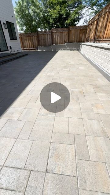 Flor Landscaping on Instagram: "This is the process to how we pave a backyard renovation!" Cementing Backyard Ideas, Modern Landscape Design Front Yard Driveways Concrete Pavers, Fully Paved Backyard, Extra Pavers Ideas, Backyard New Build, Backyard Parking Pad Ideas, Back Garden Paving Ideas, Patio Overlay Ideas, Grey Pavers Backyard