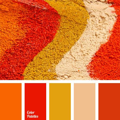 beige, burnt orange, color carrot, color matching, dark tangerine, mustard, ocher, orange monochrome color palette, orange-carrot color, shades of orange, shades of red, yellow monochrome color palette. Mustard And Red Color Palette, Ocher Yellow Color Combinations, Ocher Palette, Color Combinations With Orange, Orange Monochrome, Flat Bedroom, In Color Balance, Monochrome Color Palette, Orange Shades