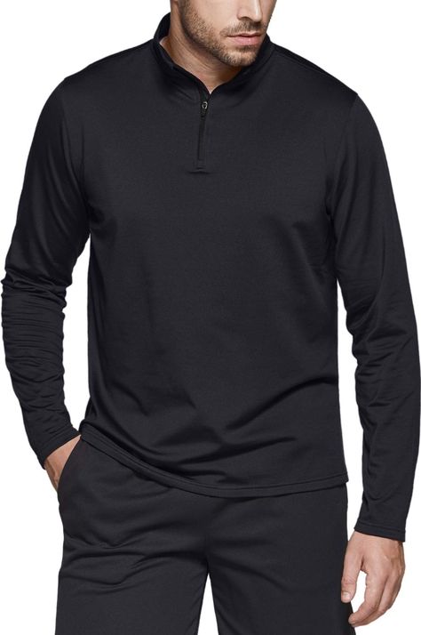 PRICES MAY VARY. TSLA Quarter Zip Series designed for performance and training activities [Materials] Easy air-flow function dissipates heat away and prevents condensation. [1/4 Zip-up with Auto-lock Zipper] Durable zipper locks in place when active. [Relaxed Fit] A relaxed fit designed for ultimate comfort and freedom of movement. [Enhanced Mobility] Stretchable material provides a full range of motion. It is suitable for sports and fitness, travel, leisure activities, and transitional seasons. Training Activities, Zipper Lock, Mens Quarter Zip, Train Activities, Leisure Activities, Autumn Activities, Pullover Shirt, Range Of Motion, 1/4 Zip