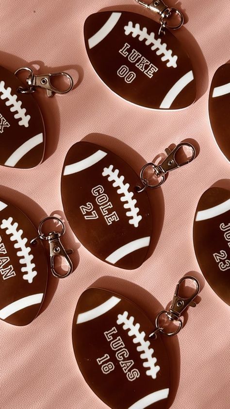 Football End Of Season Gifts For Players, Football Goodie Bags For Players, Football Team Gift Ideas, Football Team Treats, Football Goody Bags, Senior Football Gifts, Football Bag Tags, Team Mom Football, Football Gift Ideas