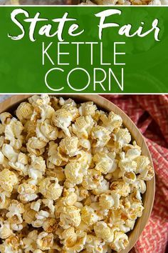 Sweet Kettle Corn Recipe, Make Kettle Corn At Home, Best Kettle Corn Recipe, At Home Kettle Corn, Home Made Kettle Corn, Homemade Kettle Corn Recipe, Easy Kettle Corn Recipe, Kettle Popcorn Recipes, How To Make Kettle Corn