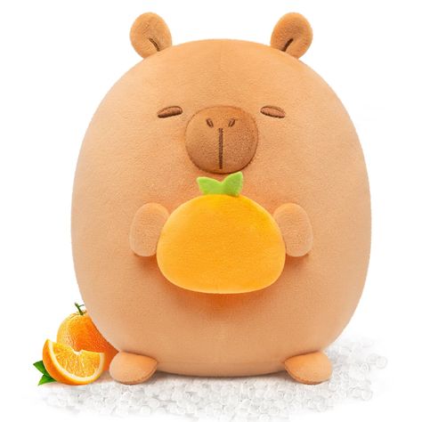 PRICES MAY VARY. Soft Materials with Two Scented Bags: Made of soft plush materials, this 8" capybara plush comes with 2 fresh orange scented bags, our cute capybara plushies with a sweet smell is cozy to cuddle and snuggle, definitely a sweet buddy. Multipurpose Plush Pillow: Our scented plush pillow can be used in a variety of scenarios. You can put it in your office, bedroom, living room and car as a fragrance decorative plush toy. When you are tired, you can hug it to releax yourselves. Fres Capybara Room Decor, Capybara Squishmallow, Capybara Plushies, Cute Stuffies, Fluffy Plushies, Rat Plush, Capybara Plush, Cute Plushies, Hugging Pillow