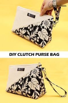 Tutorial Pochette, Diy Clutch Purse, Diy Sy, Projek Menjahit, Bags Patterns, Sac Diy, Diy Clutch, Diy Sac, Diy Bag Designs