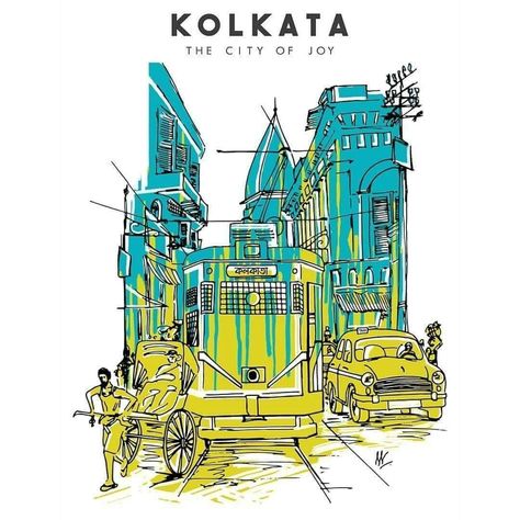 Kolkata | City illustration, Indian illustration, Vintage poster design Kolkata City Drawing, India Poster, Bengali Art, Indian Illustration, City Silhouette, City Drawing, Architecture Drawing Art, City Illustration, Indian Art Paintings