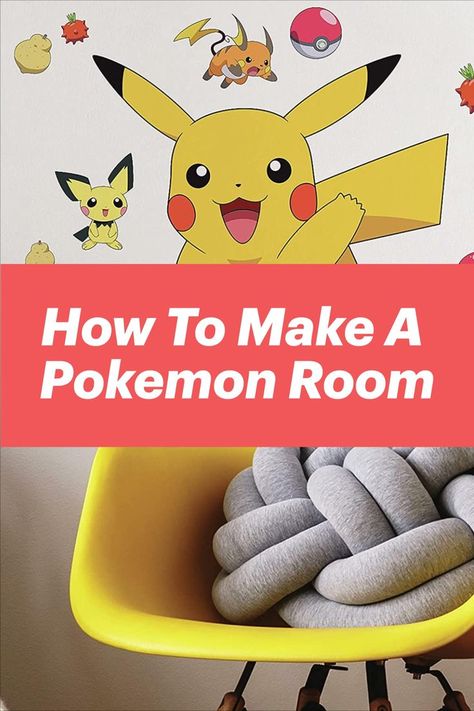 Pokemon Pikachu Wall Sticker kids room bedroom decoration Pikachu Room Decor, Pokemon Bedroom Kid Rooms, Pokémon Bedroom Ideas, Pokemon Room Ideas Kids, Pokemon Bedroom Ideas, Pokemon Wall Stickers, Pokemon Nursery, Decorating Kids Room, Pokemon Decal