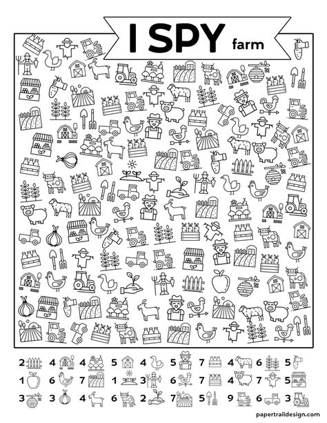 I spy farm activity for preschoolers, toddlers, and kids. Free printable for an easy indoor activity for kids. #papertraildesign #ispy #ispyfarm #farmispy #Kidslearningactivity Football Activity, Hidden Picture Puzzles, Paper Trail Design, Fun Worksheets For Kids, Summer Worksheets, I Spy Games, Spy Games, Trail Design, Ramadan Activities