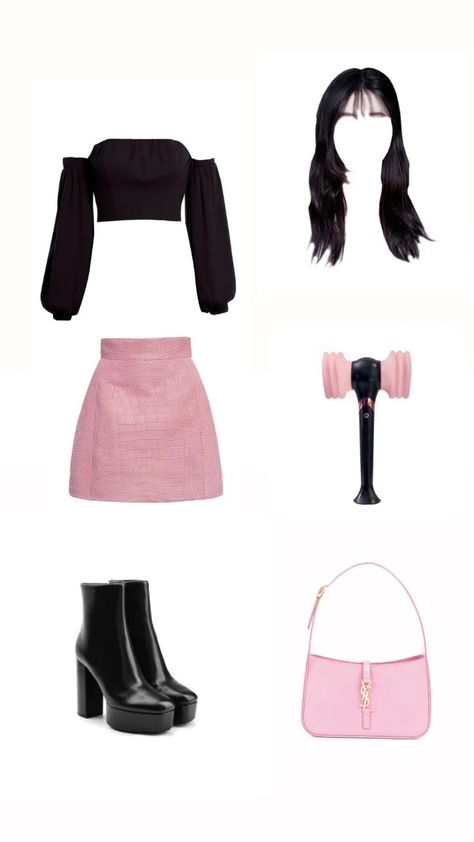 Blackpink Inspired Outfits Concert, 18th Outfit, Blackpink Concert Outfit, Blink Concert, Black Pink Outfit, Country Costumes, Blackpink Dance, Concert Look, Blackpink Outfit