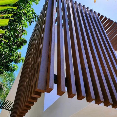 Screen Partition, Timber Screens, Dream Deck, Faux Wood Beams, Modern Pergola, Wood Composite, Frank Gehry, Exterior Cladding, Composite Decking