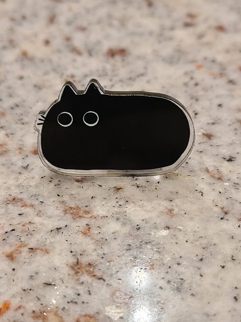 Hello, thank you for looking at my pins! This pin is 1 inch long and made of clear acrylic. Please let me know if you have any issues or questions! :) Cat Acrylic, Backpack Pins, Bag Pins, Acrylic Pins, Cute Cats Photos, Cat Items, Cute Pins, Cat Pin, Cute Doodles