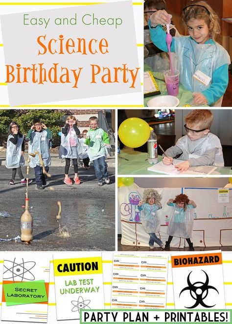 Science Party Activities, Experiment Birthday Party, Science Party Decorations, Science Themed Party, Science Birthday Party Ideas, Scientist Birthday Party, Mad Scientist Birthday, Science Birthday Party, Mad Science Party