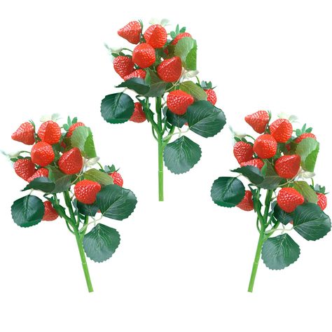 PRICES MAY VARY. Size :The total length is about 10 inches with 5 in wide ,the length of the Strawberry is 1.5 inches with 1.1 in wide,Each cluster comes with 18-20pcs Strawberry and some leaves,with delicate design make the artificial fruit look more natural and lifelike Material:Made of quality plastic,Can keep a long time, never rot, colorfast, can be durable and reusable, just wipe them with wet cloth Home Decoration:Rinlong lifelike Strawberry decor is perfect as centerpieces for dining roo Strawberry Birthday Centerpiece, Strawberry Party Centerpiece, Strawberry Baby Shower Centerpieces, Strawberry Theme Centerpieces, Strawberry Centerpiece Ideas, Strawberry Baby Shower Theme, Fruit Themed Birthday Party, Centerpiece For Dining Room Table, Strawberry Garland