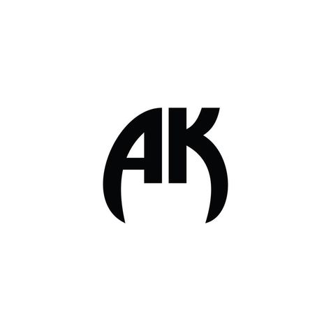 Initial Letter ak logo or ka logo vector design template Ak Logo, Alphabet Logo, Logo Design Free, Round Logo, Initial Letter, Initial Letters, Vector Logo, Vector Design, Design Template