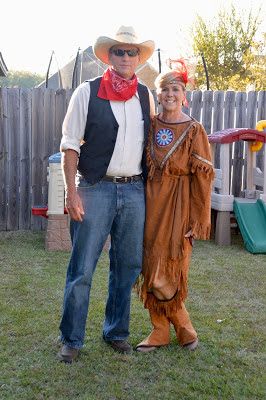 Couples Theme Costume | Cowboy and Indian | Halloween Dress up DIY easy | The Journey of Parenthood Cowboys And Indians Halloween Costume, Cowboy And Indian Couple Halloween, Indian Halloween Costumes, Indian Party Themes, Cowboy And Indian, Family Halloween Costume Ideas, Family Halloween Costume, Couple Costume, Indian Couple