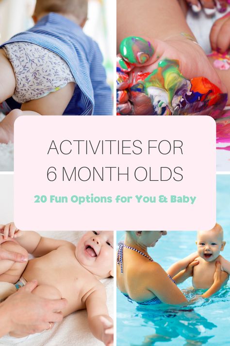 Activities for 6 Month Olds; 21 Fun Options for You  Baby! If you're struggling to find activities to do with your 6 month old, here's some great options that will help you interact and bond with each other! #6monthold #thingstodo #sensorylearning 7 Month Baby Milestones, 5 Month Baby Milestones, 6 Months Old Activities, Monthly Picture Ideas, 6 Month Baby Milestones, Baby Milestones Monthly Picture Ideas, 6 Month Baby Activities, Month Milestones, Baby Milestone Chart