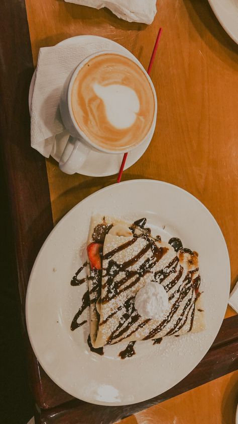 Crepas, coffee Fotos Aesthetic, Camembert Cheese, Cheese, Coffee