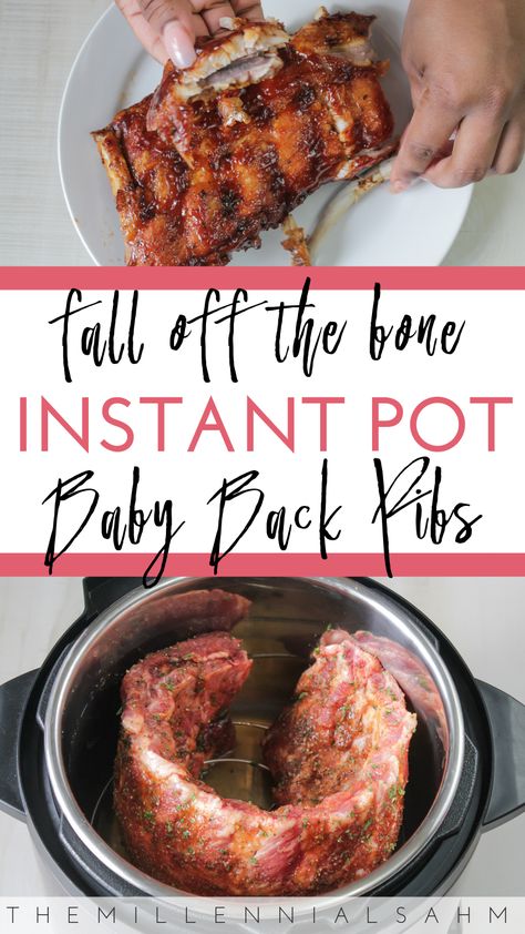 Instant Pot Baby Back Ribs, Instant Pot Ribs Recipe, Instant Pot Pork, Back Ribs, Ribs Recipe, Best Instant Pot Recipe, Baby Back Ribs, Instant Pot Dinner Recipes, Easy Instant Pot Recipes