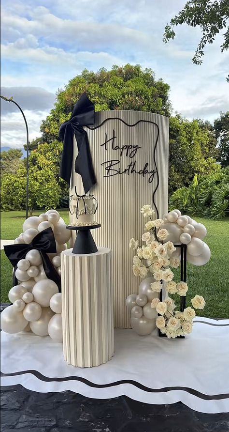 Black And White Coquette, High Company, Coquette Party, White Coquette, Graduation Balloons, Birthday Party Theme Decorations, Best Company, Balloon Delivery, Elegant Birthday